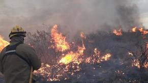 El incendio entre Trelew y Puerto Madryn fue controlado
