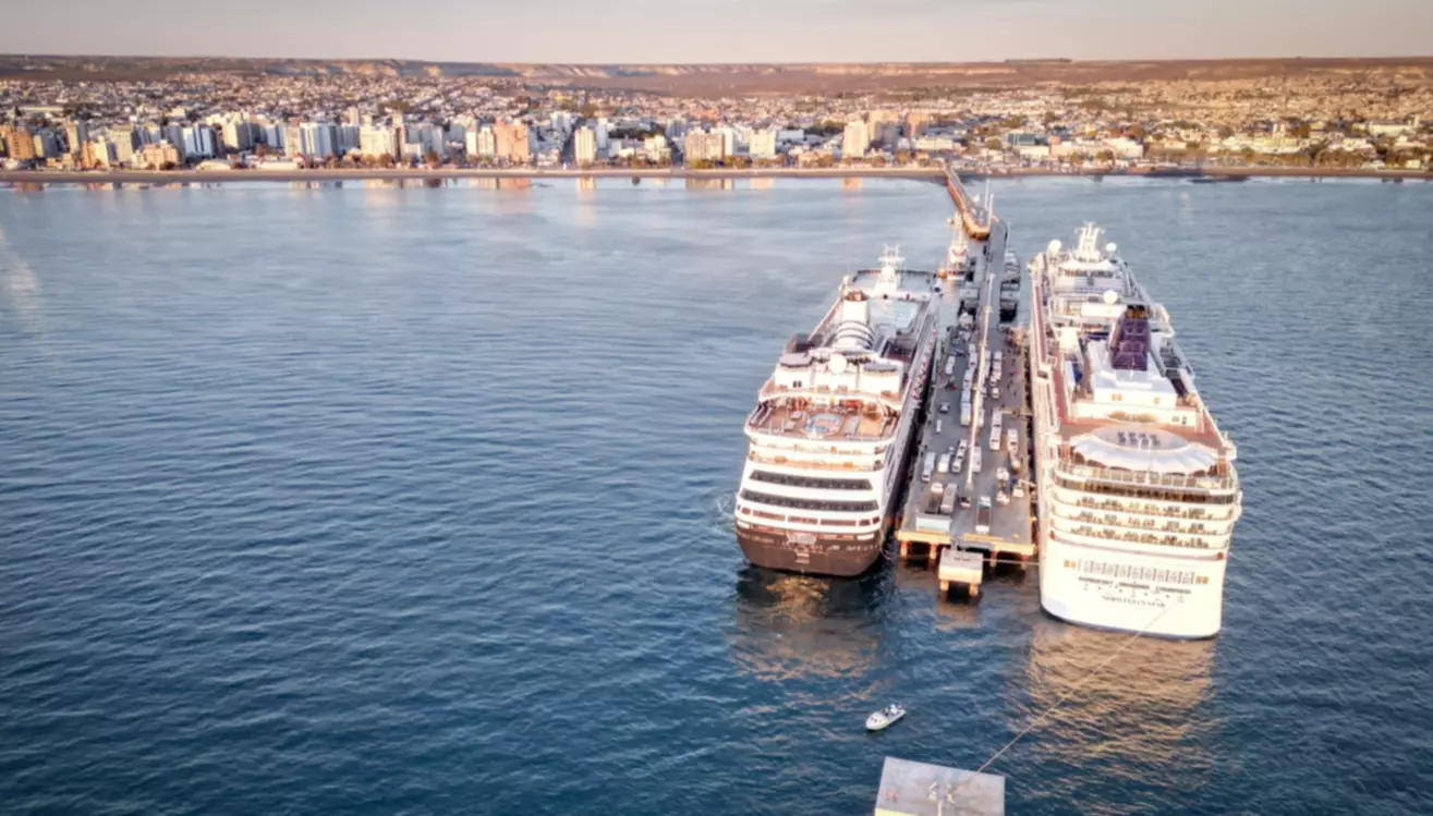 Cruceros en Chubut: nueva jornada de doble arribo en Puerto Madryn