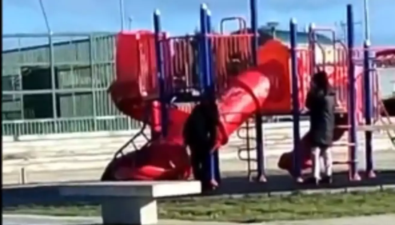 VIDEO: Boric quedó atrapado en un tobogán para niños VIDEO: Boric quedó atrapado en un tobogán para niños