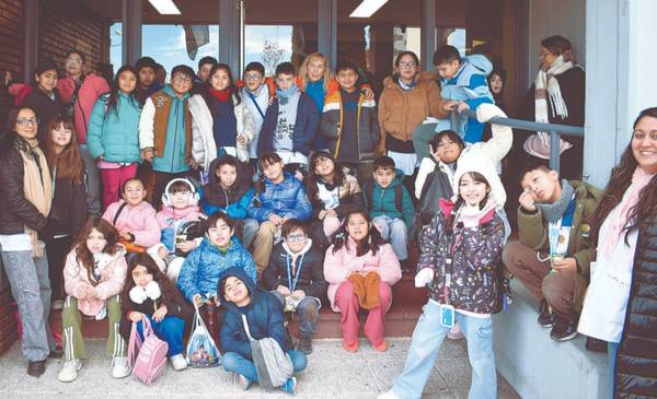 Estudiantes de la Escuela 189 en EL CHUBUT
