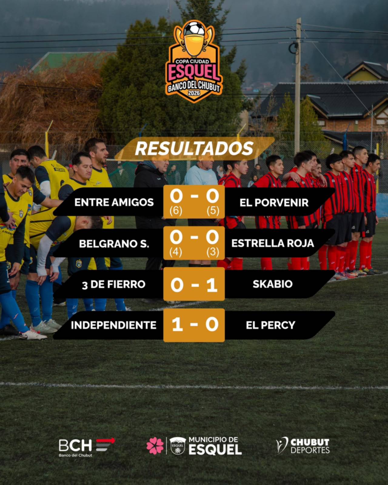 Equipos en la Copa Ciudad de Esquel
