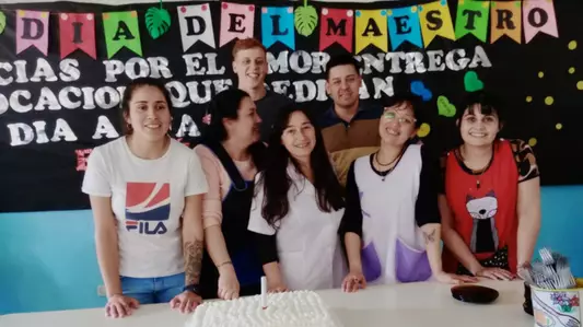 Festejos en la Escuela 121 del Paraje El Cajón